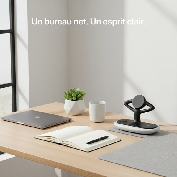 Craft Kittiesfr Zen 3-in-1 charger, sleek design, compatible with multiple devices, ideal for office setups.