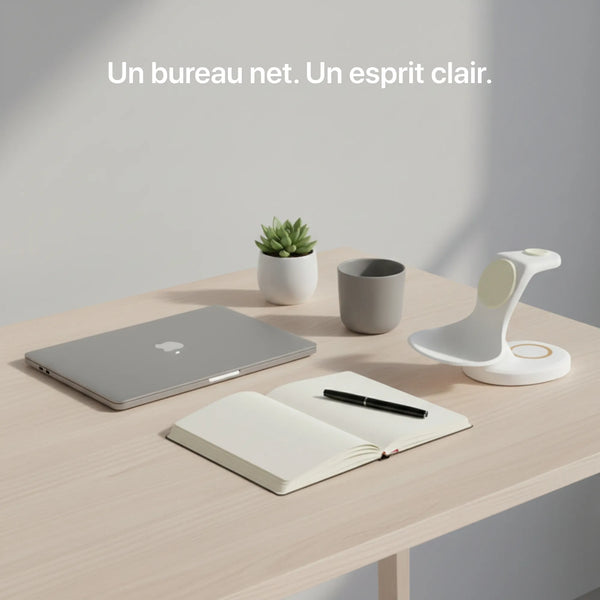 Craft Kittiesfr 3-in-1 charger in sleek black design, perfect for new office setups.