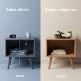 Craft Kittiesfr 3-in-1 charger in sleek design, showcasing elegant organization and cable management.