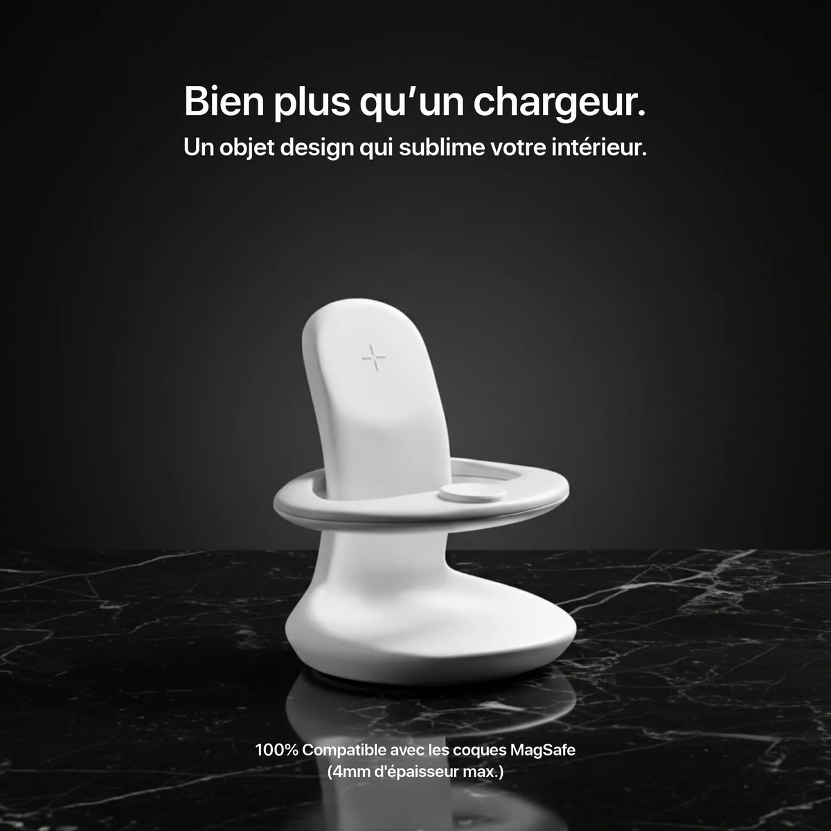 Gray and pink Craft Kittiesfr 3-in-1 charger with sleek design for office setups