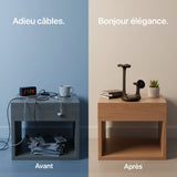 Craft Kittiesfr 3-in-1 headset charger in black, featuring a sleek design with no visible wires.