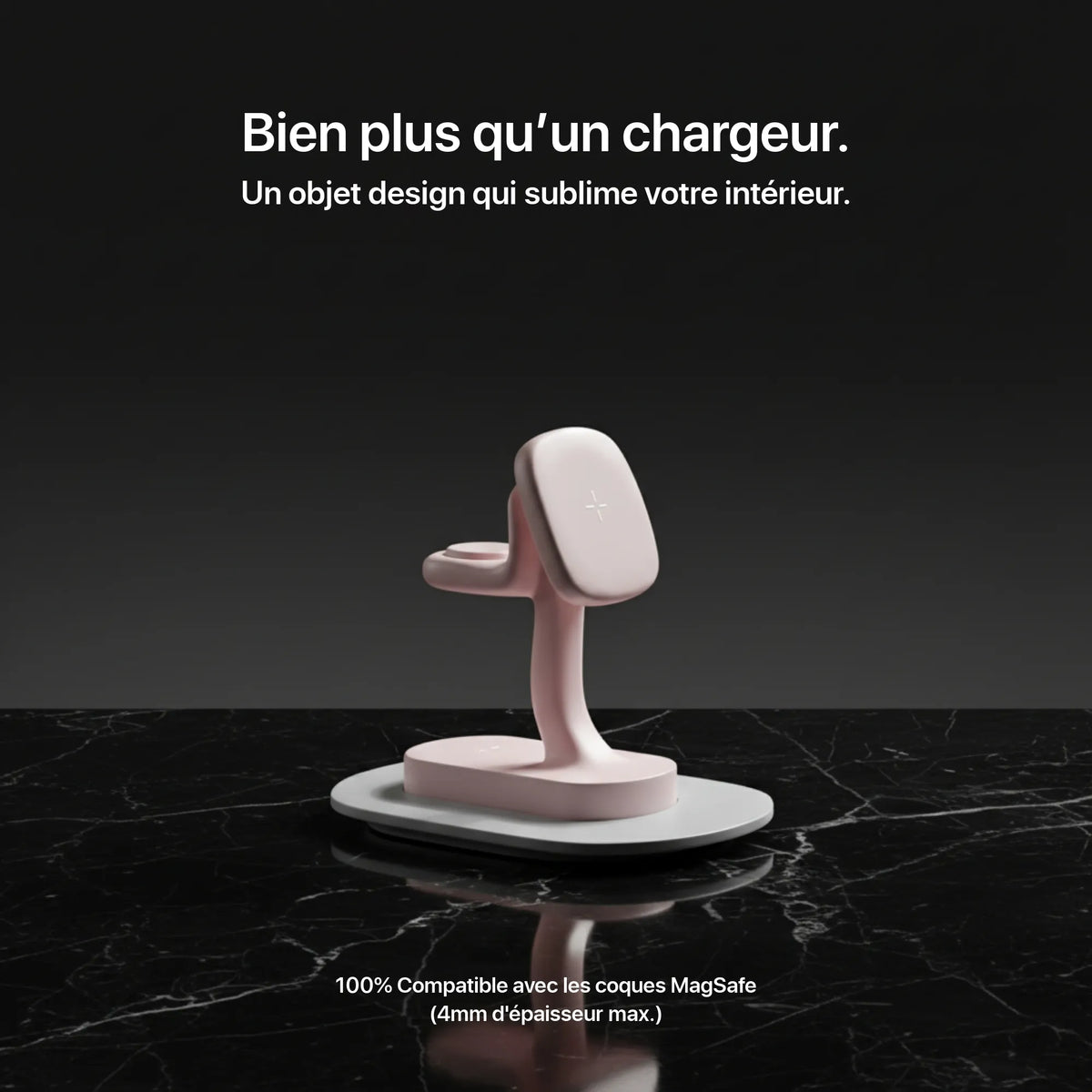Pink 3-in-1 charger by Craft Kitties, featuring multiple charging ports in a compact design.