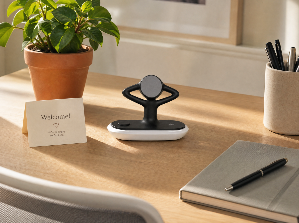 Un chargeur Zen dans un pack onboarding nouveau collaborateur
