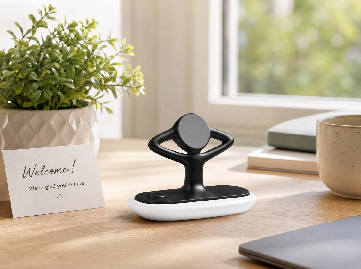 Un chargeur Zen sur bureau accueillant un nouveau membre