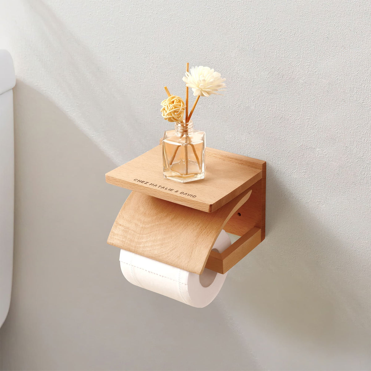 CHAMPLITE - Lampe Champignon Bois Écologique Chêne Rouge Noyer