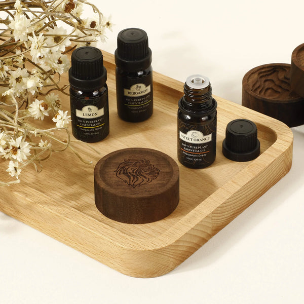 Diffuseur d'Huiles Essentielles Léo - Bois de Noyer Naturel